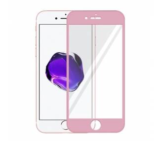 Cristal templado completo iPhone 8 Protector de Pantalla Rosa