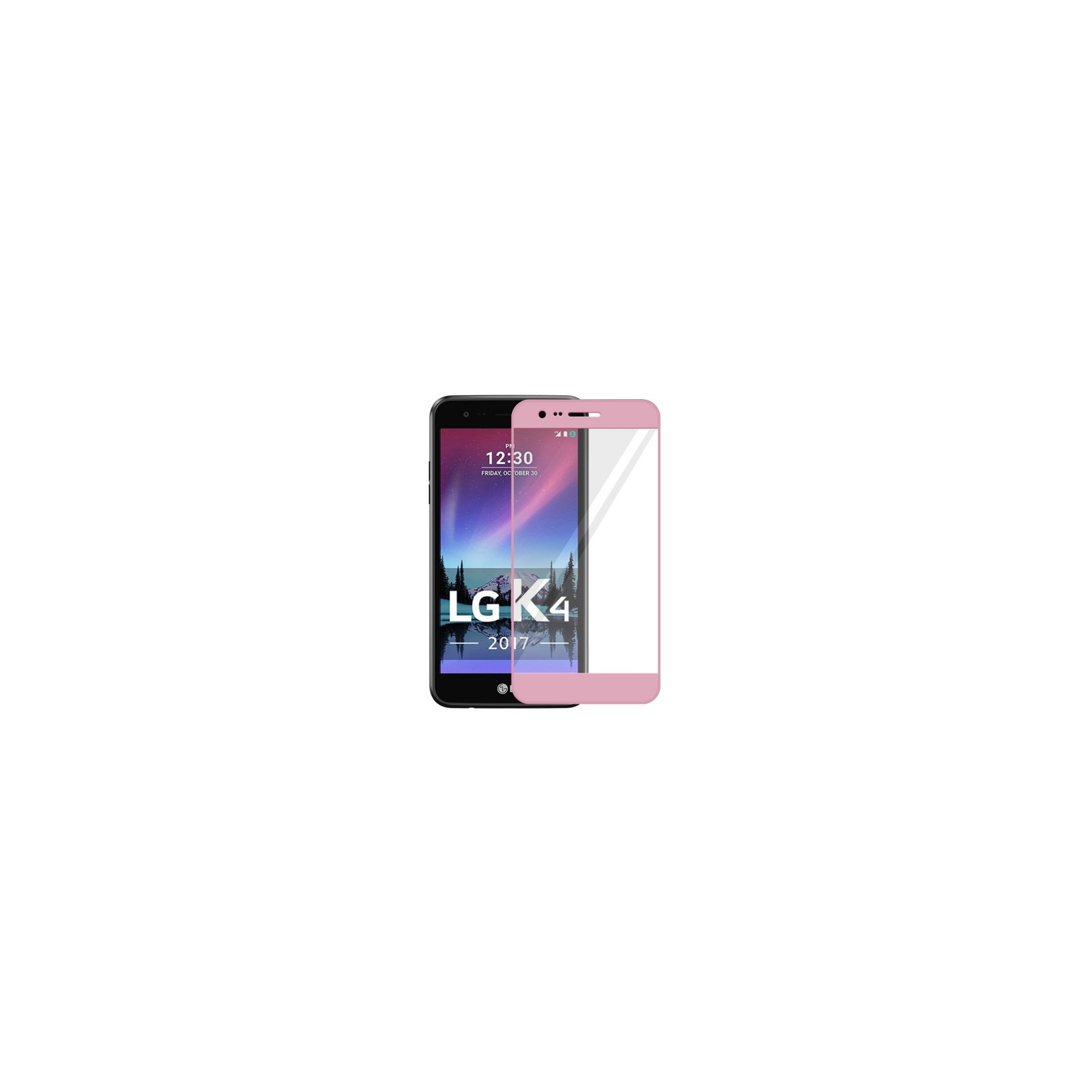 Cristal templado completo LG K4 2017 Protector de Pantalla Rosa