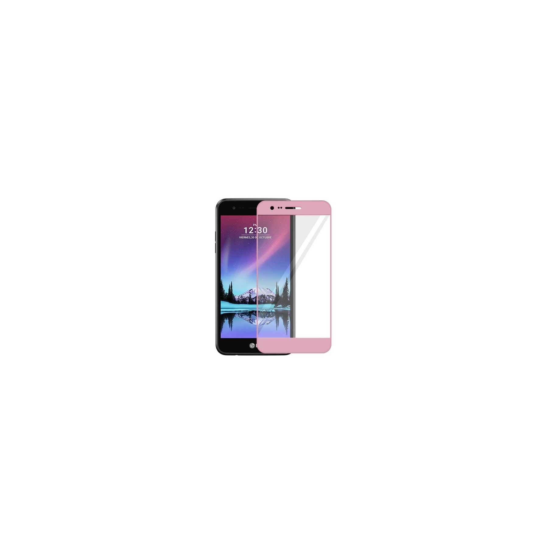 Cristal templado completo LG K8 2017 Protector de Pantalla Rosa