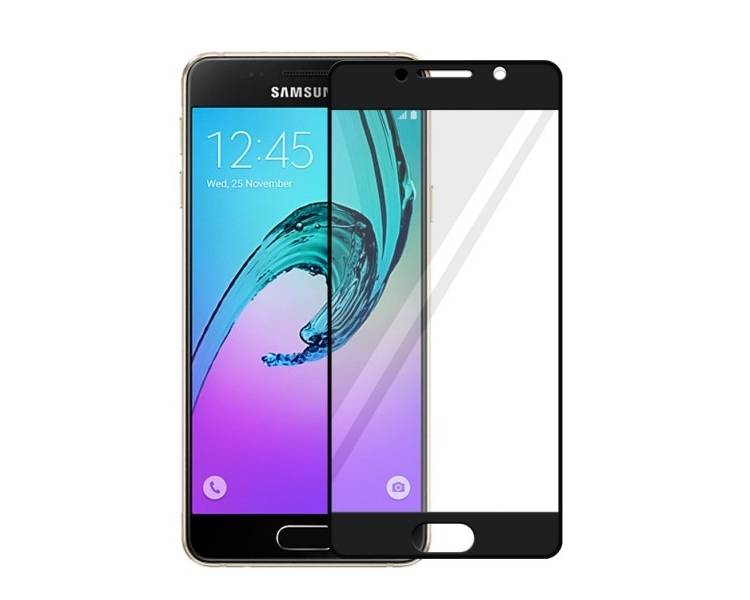 Cristal templado completo Samsung Galaxy A3 2016 Protector de Pantalla Negro