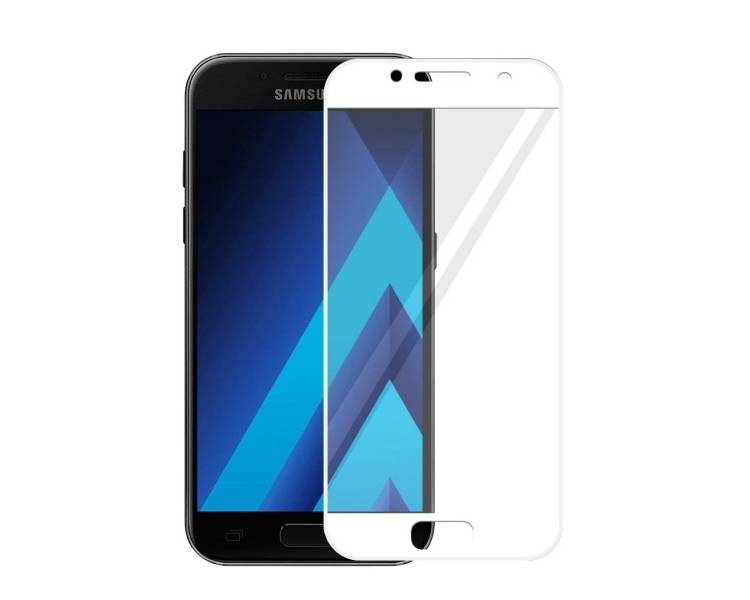 Cristal templado completo Samsung Galaxy A3 2017 Protector de Pantalla Blanco