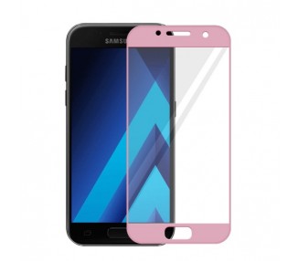 Cristal templado completo Samsung Galaxy A3 2017 Protector de Pantalla Rosa