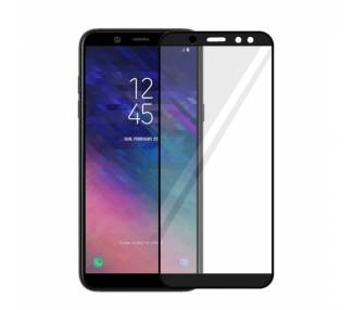 Cristal templado completo Samsung Galaxy A6 2018 Plus Protector de Pantalla Negro