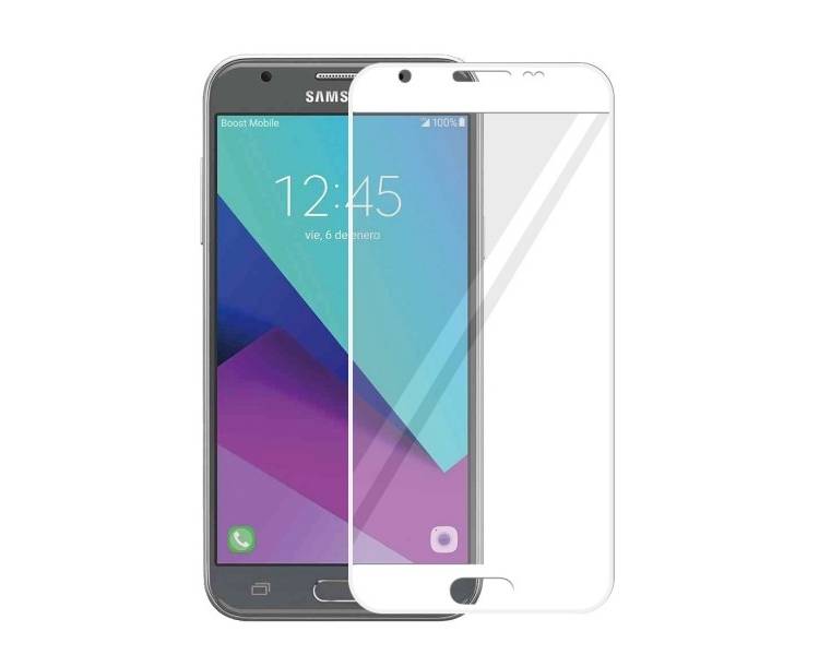 Cristal templado completo Samsung Galaxy J3 2017 Protector de Pantalla Blanco