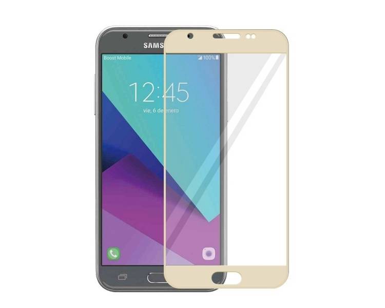 Cristal templado completo Samsung Galaxy J3 2017 Protector de Pantalla Dorado