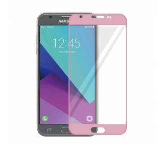 Cristal templado completo Samsung Galaxy J3 2017 Protector de Pantalla Rosa