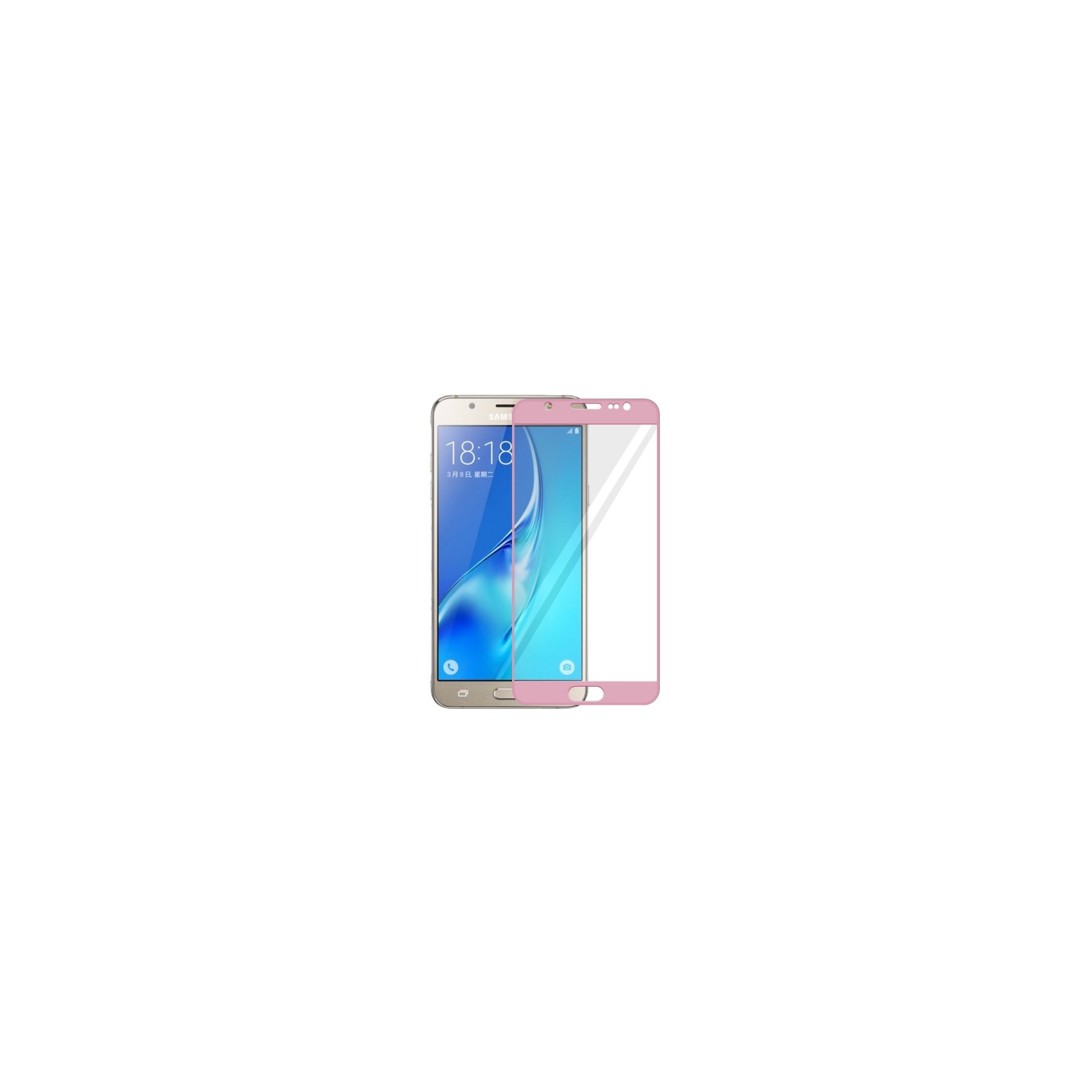 Cristal templado completo Samsung Galaxy J5 2016 Protector de Pantalla Rosa
