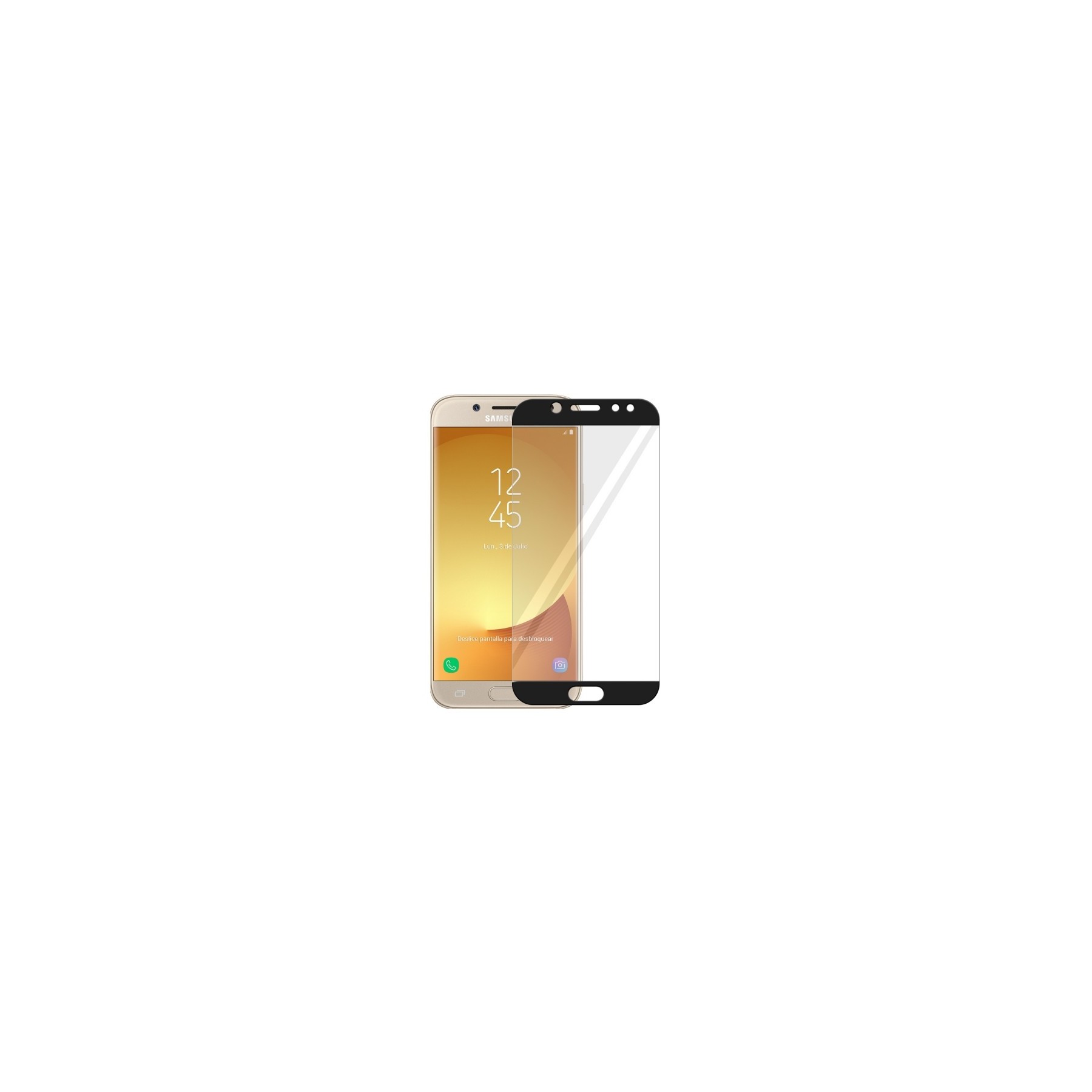 Cristal templado completo Samsung Galaxy J5 2017 Protector de Pantalla Negro