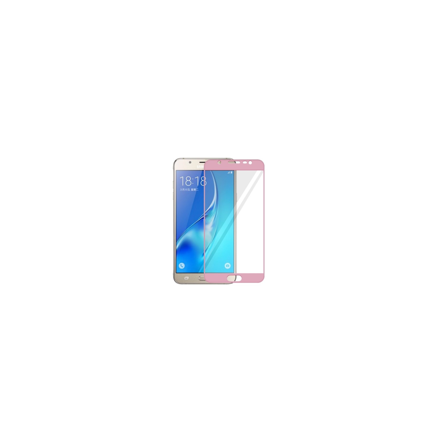 Cristal templado completo Samsung Galaxy J7 2016 Protector de Pantalla Rosa