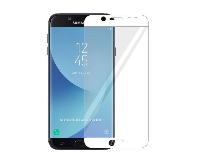 Cristal templado completo Samsung Galaxy J7 2017 Protector de Pantalla Blanco