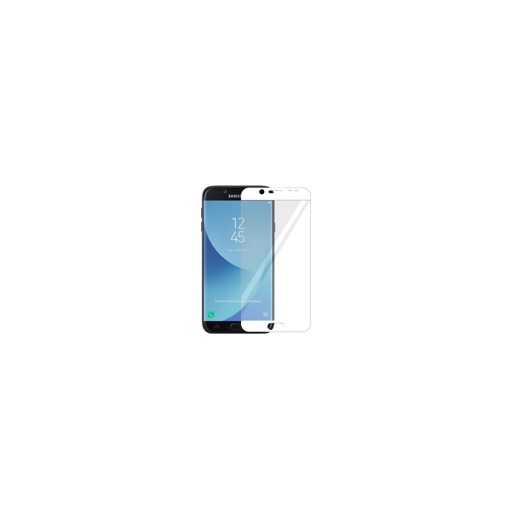 Cristal templado completo Samsung Galaxy J7 2017 Protector de Pantalla Blanco