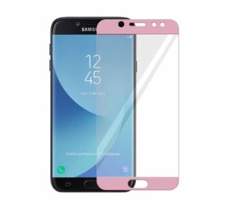 Cristal templado completo Samsung Galaxy J7 2017 Protector de Pantalla Rosa