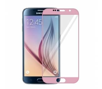 Cristal templado completo Samsung Galaxy S6 Protector de Pantalla Rosa