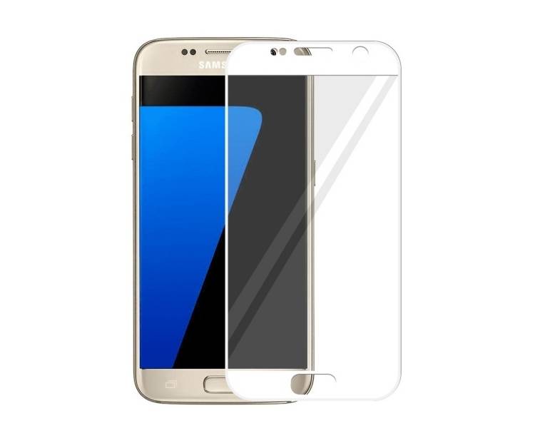 Cristal templado completo Samsung Galaxy S7 Protector de Pantalla Blanco