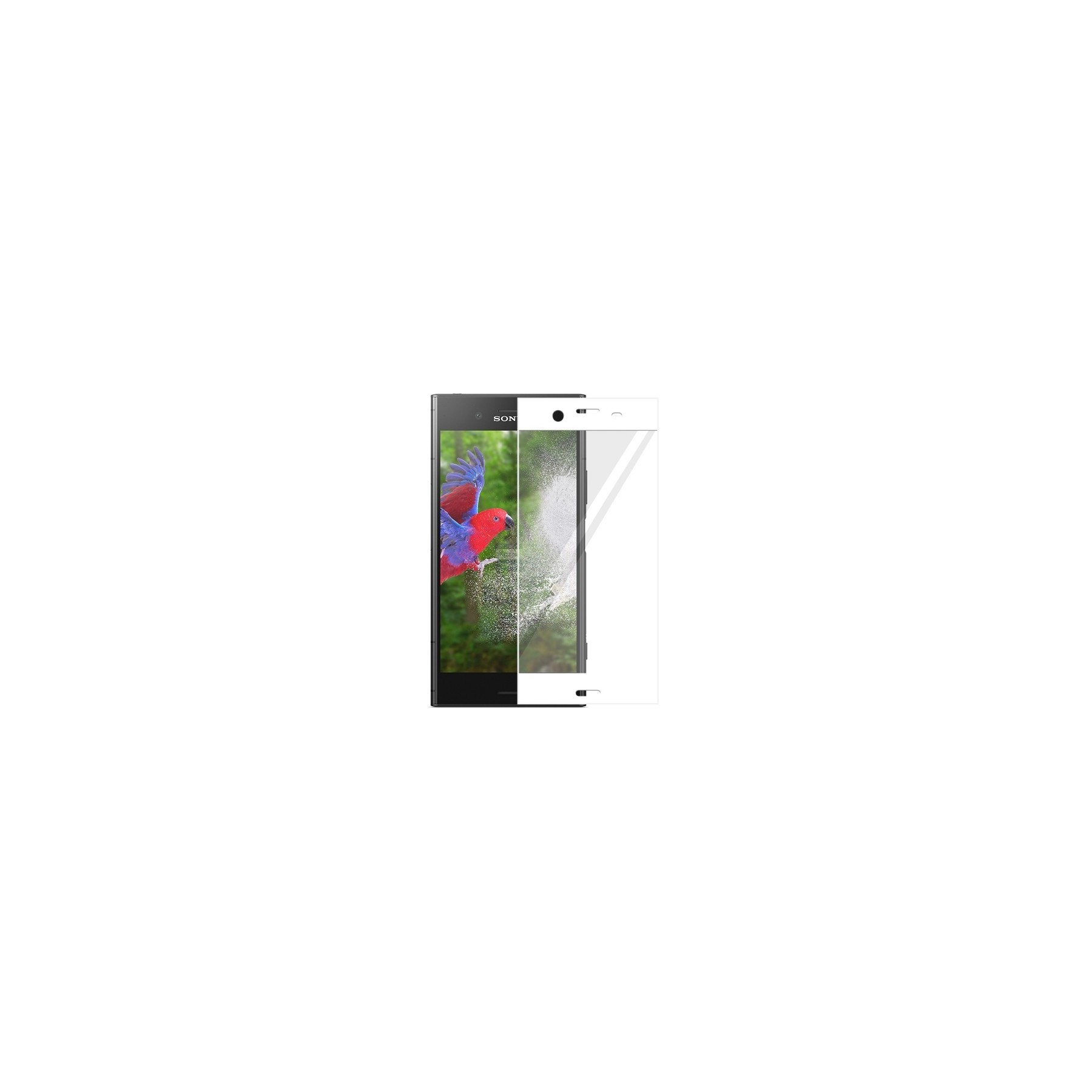 Cristal templado completo Sony Xperia Xz1 Protector de Pantalla Blanco
