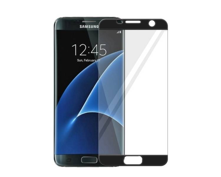 Cristal templado Curvo Samsung Galaxy S7 Edge Protector de Pantalla Negro