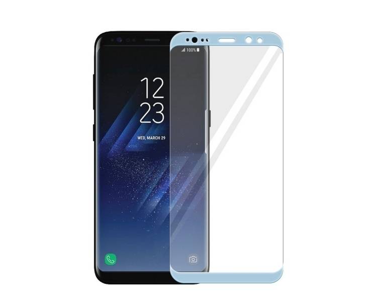 Cristal templado Curvo Samsung Galaxy S8 Plus Protector de Pantalla Azul