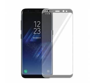 Cristal templado Curvo Samsung Galaxy S8 Plus Protector de Pantalla Plata