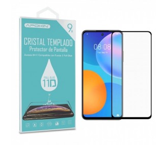 Cristal templado Full Glue 11D Premium Huawei P Smart 2021 Protector de Pantalla Curvo Negro