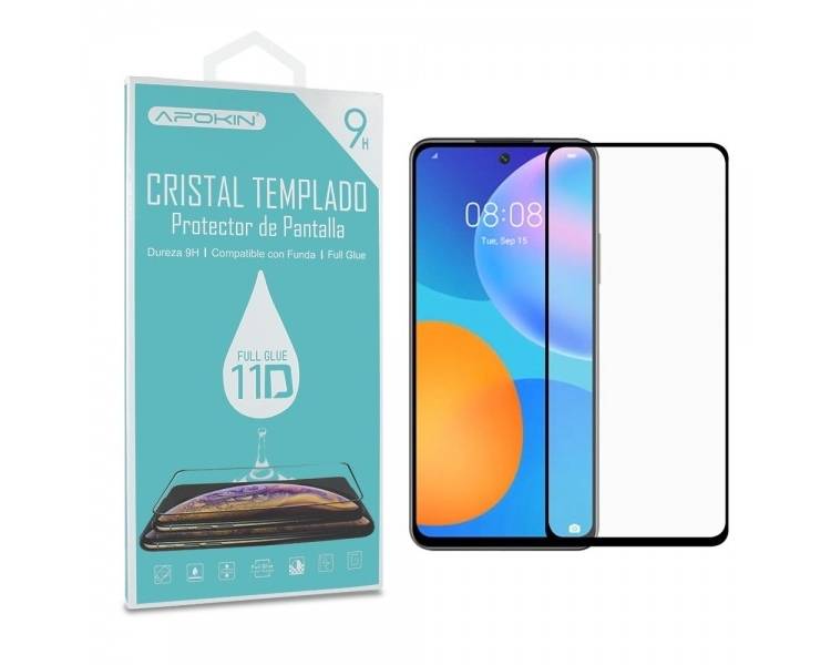Cristal templado Full Glue 11D Premium Huawei P Smart 2021 Protector de Pantalla Curvo Negro