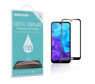 Cristal templado Full Glue 11D Premium Huawei Y5 2019 Protector de Pantalla Curvo Negro