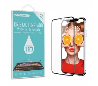 Cristal templado Full Glue 11D Premium iPhone XR / 11 Protector de Pantalla Curvo Negro