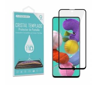 Cristal templado Full Glue 11D Premium Samsung Galaxy A51/A51 5G Protector de Pantalla Curvo Negro
