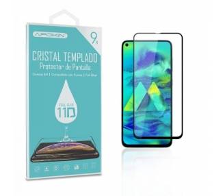 Cristal templado Full Glue 11D Premium Samsung Galaxy A60 Protector de Pantalla Curvo Negro