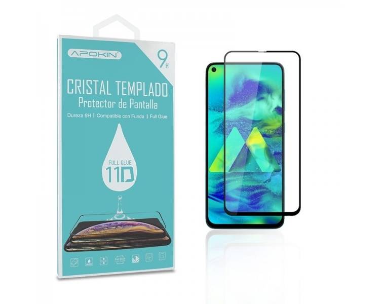Cristal templado Full Glue 11D Premium Samsung Galaxy A60 Protector de Pantalla Curvo Negro