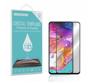 Cristal templado Full Glue 11D Premium Samsung Galaxy A70 Protector de Pantalla Curvo Negro