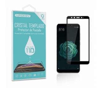 Cristal templado Full Glue 11D Premium Xiaomi Mi A2 Protector de Pantalla Curvo Negro