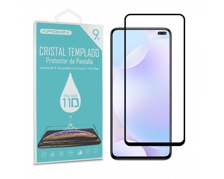 Cristal templado Full Glue 11D Premium Xiaomi Pocophone F2 Pro Protector de Pantalla Curvo Negro
