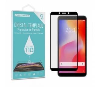 Cristal templado Full Glue 11D Premium Xiaomi Redmi 6 / 6A Protector de Pantalla Curvo Negro