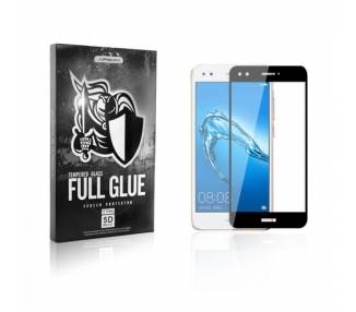Cristal templado Full Glue 5D Huawei Y5 2017/Y6 2017 Protector de Pantalla Curvo Negro