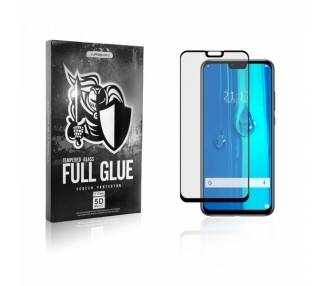 Cristal templado Full Glue 5D Huawei Y9 2019 Protector de Pantalla Curvo Negro