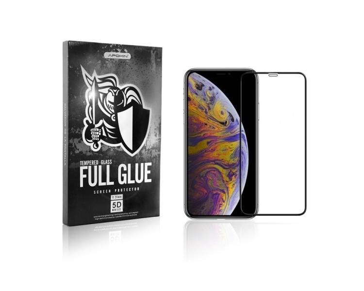 Cristal templado Full Glue 5D Iphone 11 Pro Max (Xs Max) Protector de Pantalla Curvo Negro