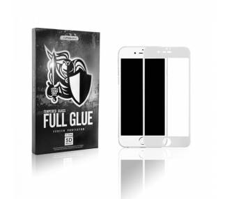 Cristal templado Full Glue 5D Iphone 7 Plus / 8 Plus Protector de Pantalla Curvo Blanco