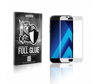 Cristal templado Full Glue 5D Samsung Galaxy A5 2017 Protector de Pantalla Curvo Blanco
