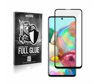 Cristal templado Full Glue 5D Samsung Galaxy A71/A81/A91 Protector de Pantalla Curvo Negro
