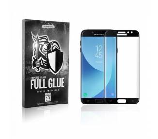 Cristal templado Full Glue 5D Samsung Galaxy J3 2017 Protector de Pantalla Curvo Negro