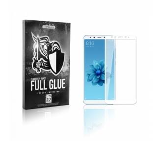 Cristal templado Full Glue 5D Xiaomi Mi A2 Lite Protector de Pantalla Curvo Blanco