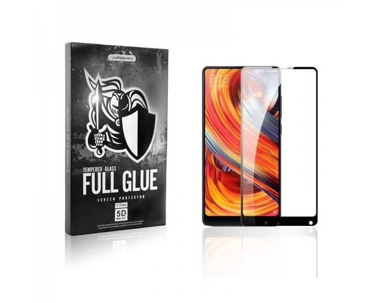 Cristal templado Full Glue 5D Xiaomi Mi Mix 2S Protector de Pantalla Curvo Negro