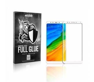Cristal templado Full Glue 5D Xiaomi Redmi 5 Plus Protector de Pantalla Curvo Blanco