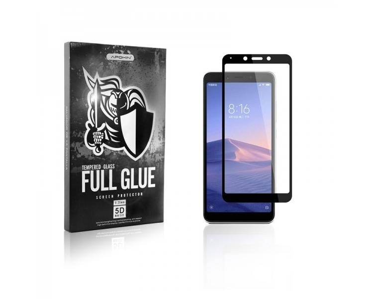 Cristal templado Full Glue 5D Xiaomi Redmi 5A Protector de Pantalla Curvo Negro