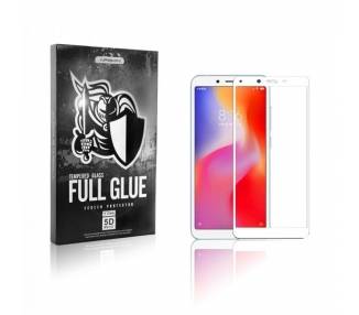 Cristal templado Full Glue 5D Xiaomi Redmi 6 / 6A Protector de Pantalla Curvo Blanco