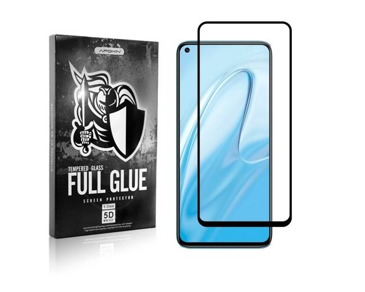 Cristal templado Full Glue 5D Xiaomi Redmi 9 Protector de Pantalla Curvo Negro