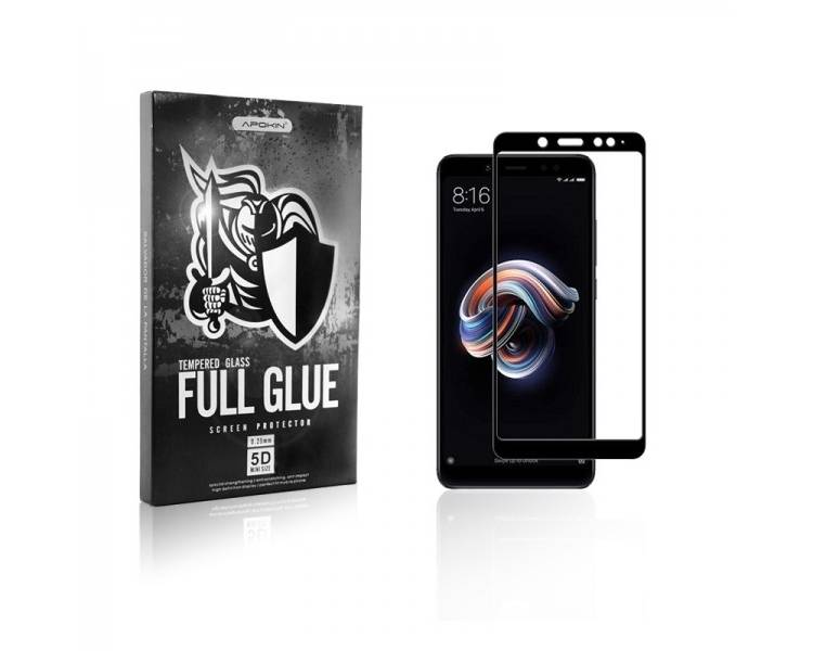 Cristal templado Full Glue 5D Xiaomi Redmi Note 5 / 5 Pro Protector de Pantalla Curvo Negro