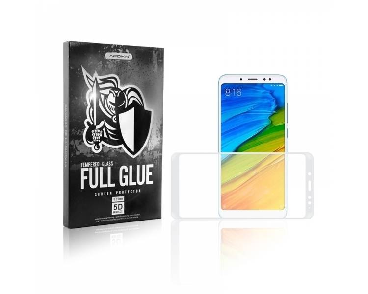 Cristal templado Full Glue 5D Xiaomi Redmi S2 Protector de Pantalla Curvo Blanco