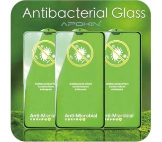 Cristal templado Full Glue Anti-Bacterias iPhone 11 / XR Protector de Pantalla Curvo Negro