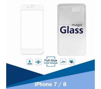 Cristal templado Full Glue iPhone 7 / 8 Protector de Pantalla Blanco